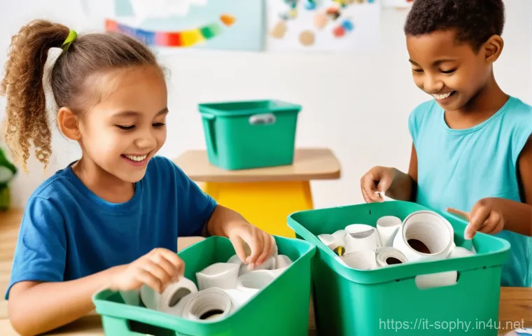 소피루비 속 환경 메시지 - **"Little Eco-Hero Brushing Teeth"**
    A cheerful young child, approximately 5 years old, stands o...