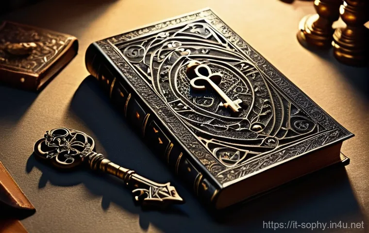 소피루비 마법 아이템 분석 - **Prompt:** A highly detailed fantasy art illustration depicting the "Key of Destiny" and the "Mirro...