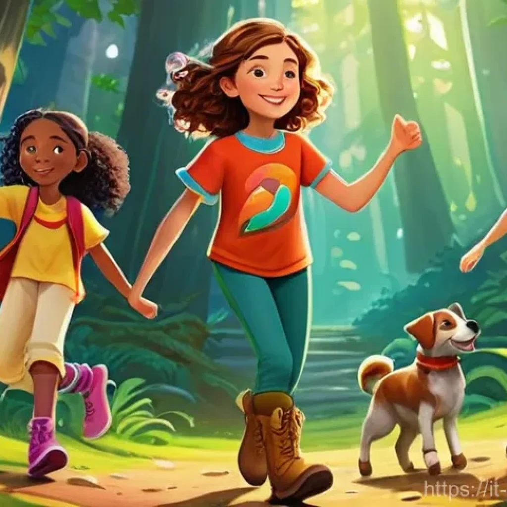 소피루비 캐릭터의 깊이 있는 분석 - **Prompt:** A vibrant, cheerful, modern animated illustration featuring Sophie Ruby, a young girl, l...