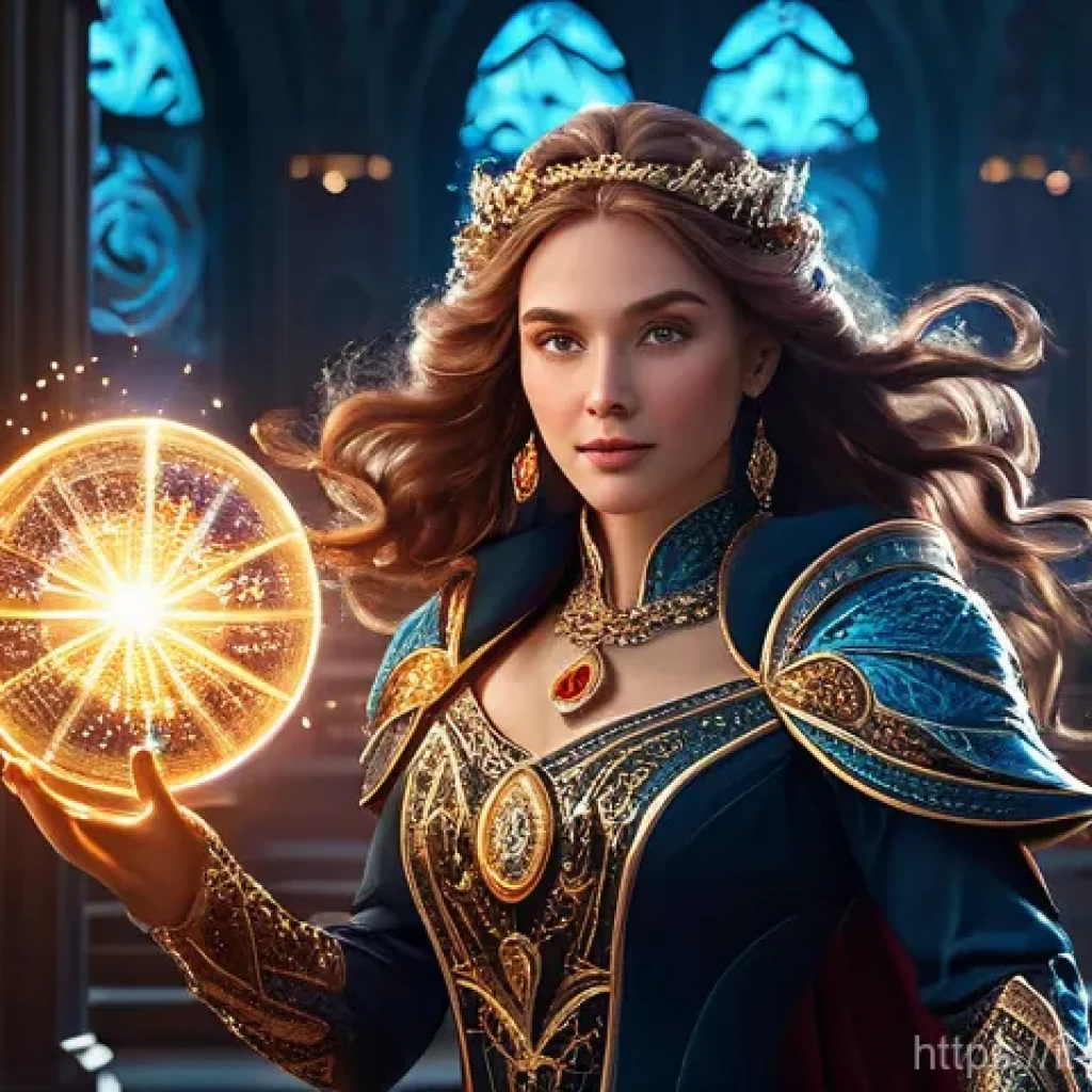 소피루비 시즌별 변화 - **A mature and powerful Sophie Ruby, mid-action, showcasing her evolved magical abilities and sophis...