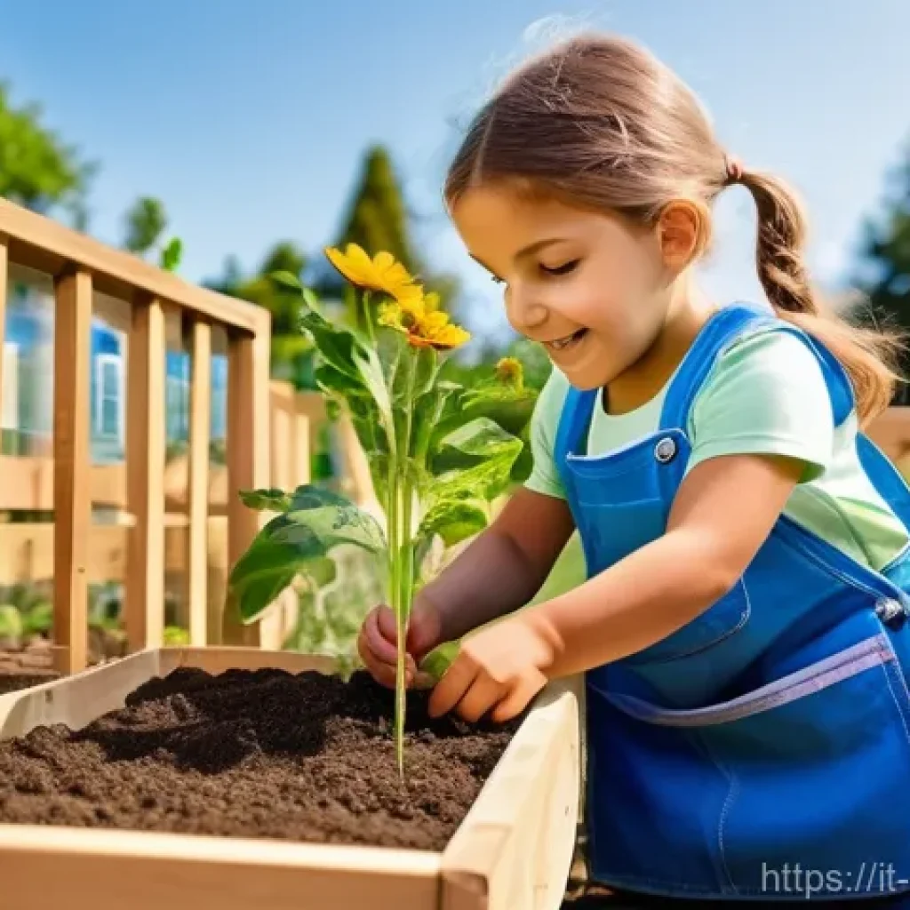 소피루비의 학습 프로그램 - **Prompt:** A vibrant, sun-drenched Italian school garden on a pleasant day. A diverse group of chee...