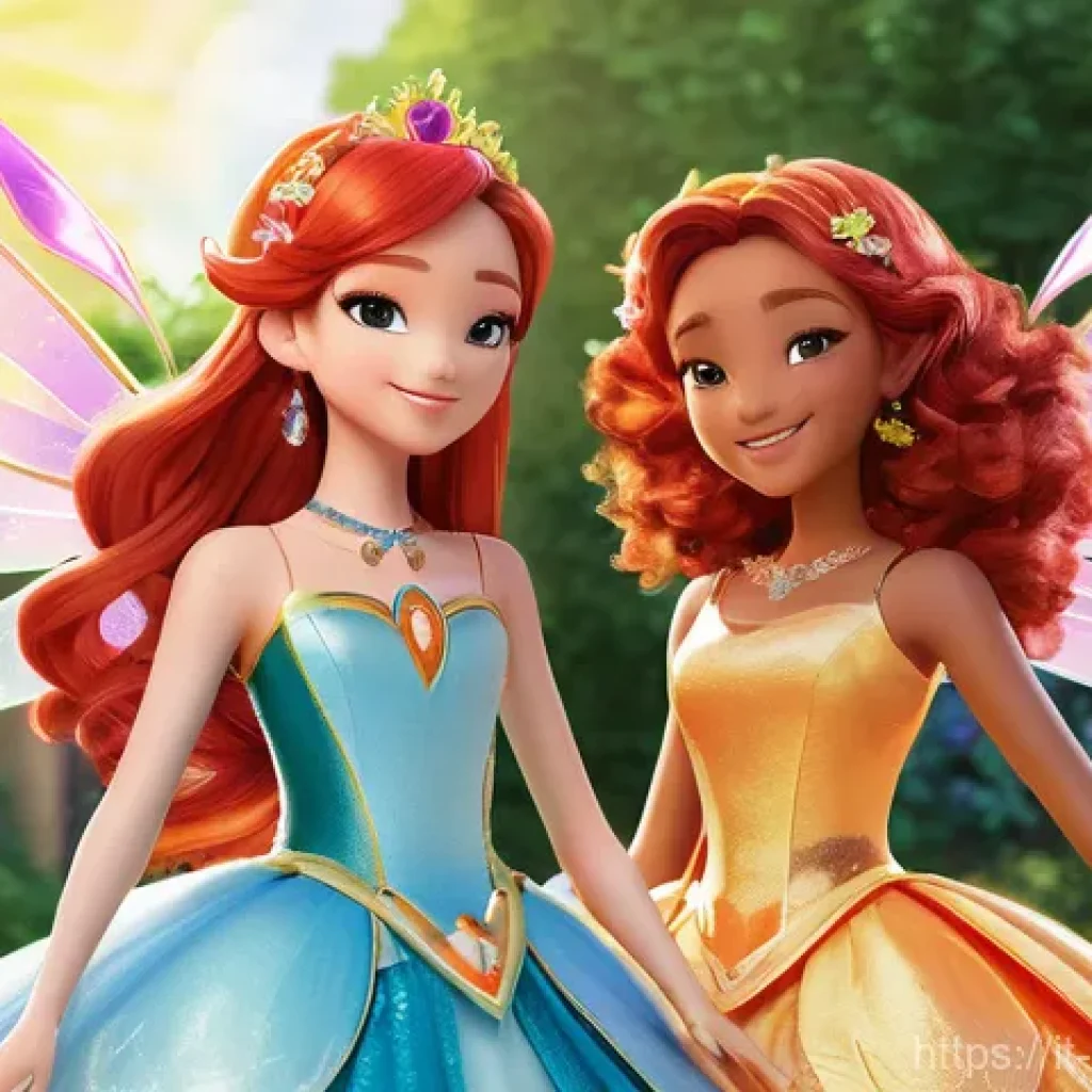 소피루비 캐릭터의 비밀 이야기 - Alfea's Courtyard: A Moment of Friendship and Magic**

"A vibrant, wide-angle illustration of the Wi...