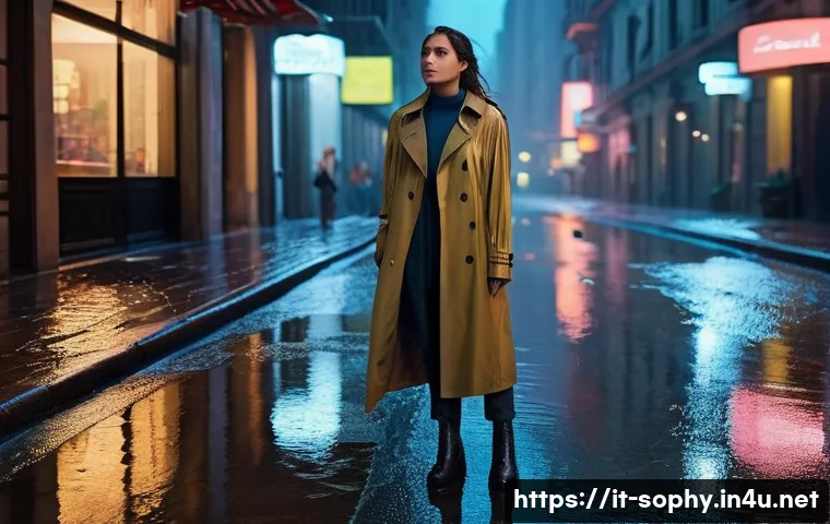 소피루비의 비주얼 효과 - **Prompt:** A young, determined woman stands on a cobblestone street in a beautifully rendered futur...