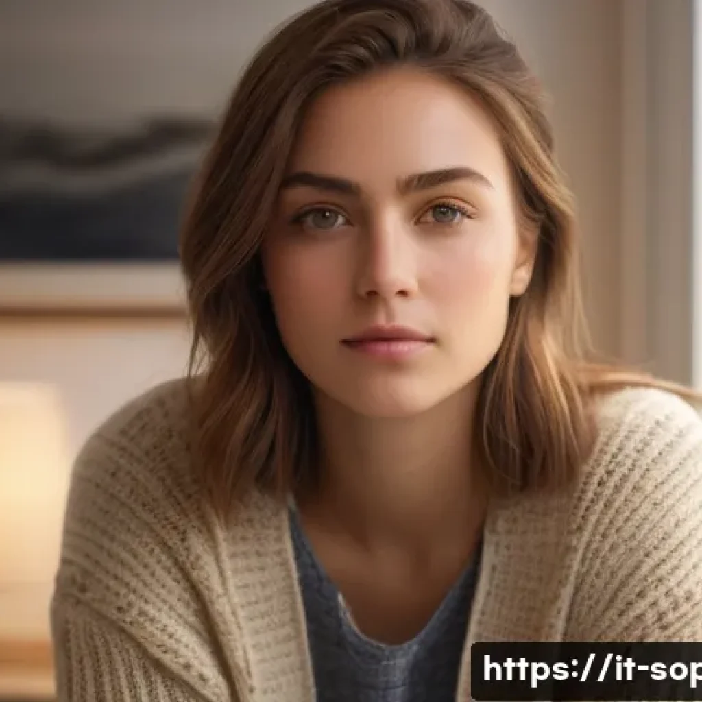 소피루비와 캐릭터 분석 보고서 - A portrait of a complex young woman in her late twenties, embodying emotional depth and resilience. ...