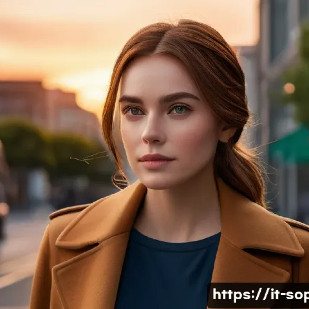 소피루비 방영 정보 - A charismatic female protagonist from the series "Sophie Ruby," dressed in stylish contemporary clot...