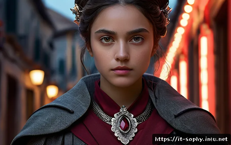 소피루비 인기 캐릭터 투표 - A dynamic portrait of Sofi Ruby’s main protagonist: a young woman with determined eyes and subtle vu...