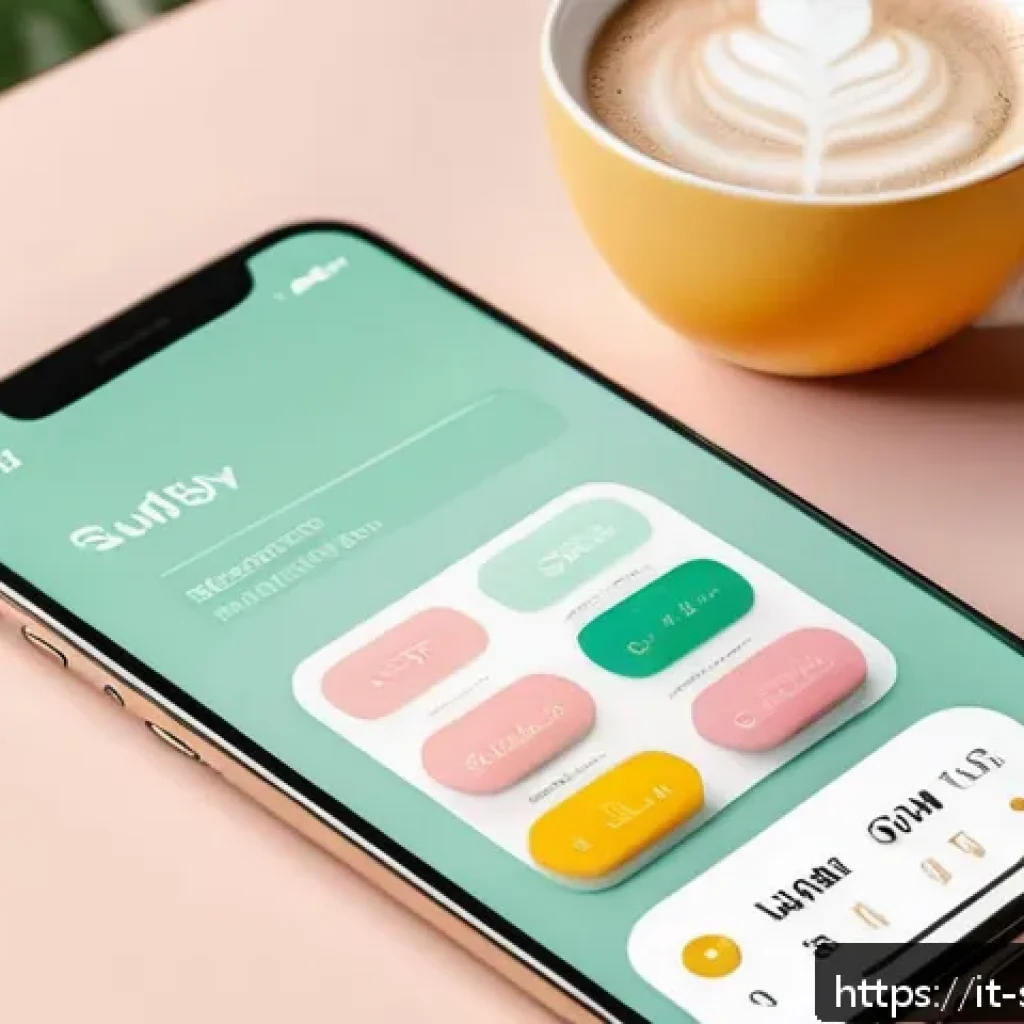 소피루비 공식 앱 - A sleek, modern smartphone screen displaying the SofiRuby shopping app interface with a minimalist d...