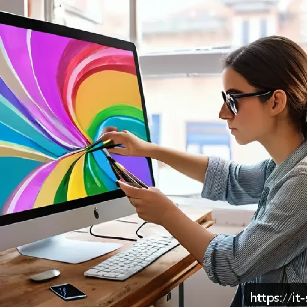 소피루비 세계관 - A vibrant digital art studio scene featuring a young Italian female digital artist resembling Sophie...