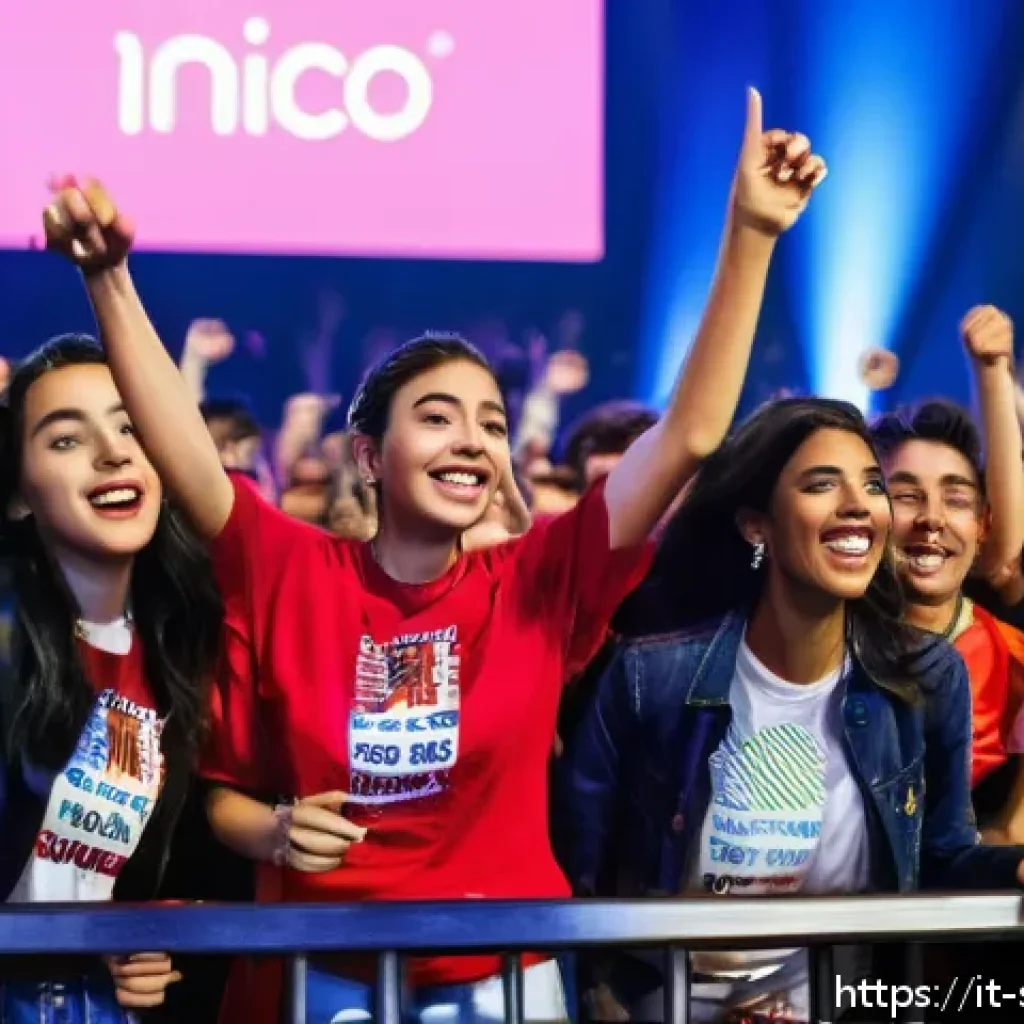 소피루비 팬덤 관련 기념일 - A vibrant live fan convention scene in Milan’s MiCo center, filled with diverse fans wearing casual ...