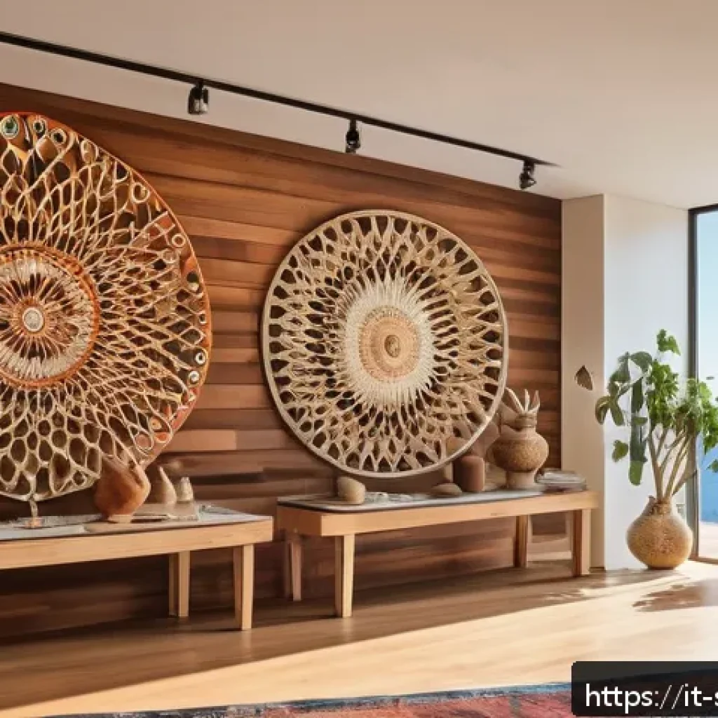 소피루비 문화적 배경 - A contemporary Mediterranean-inspired art studio interior, filled with warm natural light, showcasin...