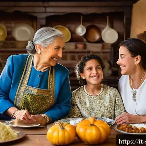 소피루비의 가족 관계 - A warm, intimate family gathering in a traditional Italian home, featuring Sophie Ruby surrounded by...