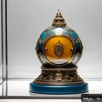 소피루비의 장난감 컬렉션 - A highly detailed close-up of a limited edition collectible toy figure displayed in a sophisticated ...