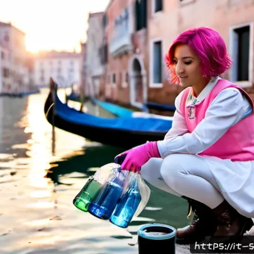 Home 17 소피루비와 환경 문제 - Photorealistic Sophie Ruby-inspired magical girl with vivid pink hair and a modest sparkling pink-an...